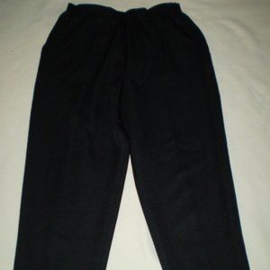 SIZE: 12P~PULL ON BLACK PANTS...ELASTIC WAIST~EXCELLENT CONDITION